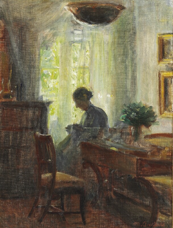Interieur from the artist's home by Michael Peter Ancher, 1915
