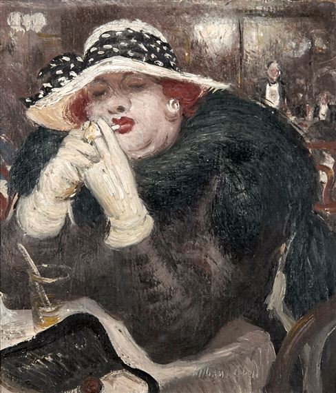 Woman in Restaurant by William Dobell, 1934
