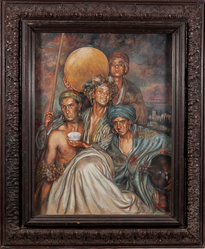 Gabriel Morcillo Raya Orientalist young men in Granada (1923) MutualArt