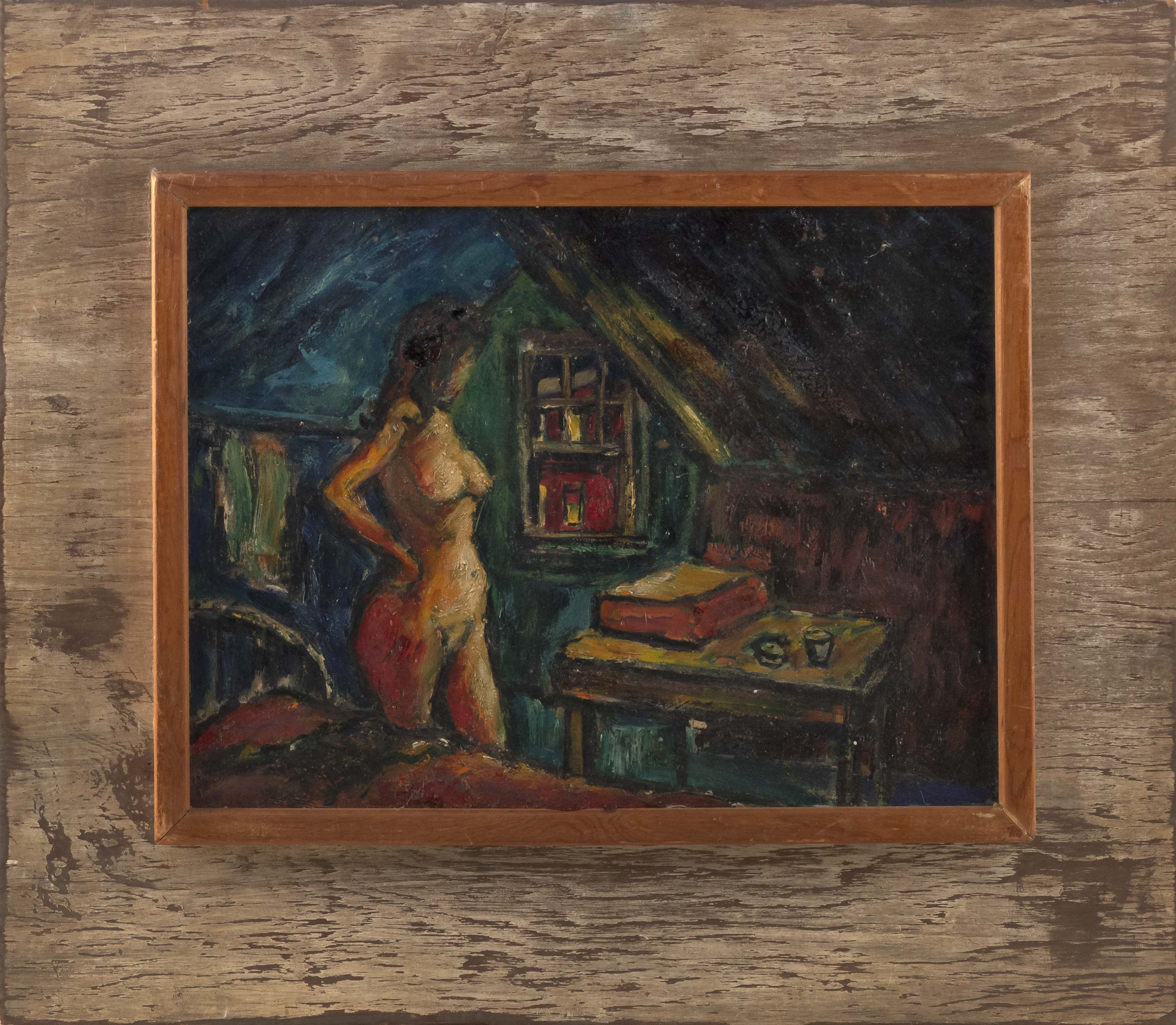 Artwork by Franklin Wurster, The Garret Room", Made of Oil on board