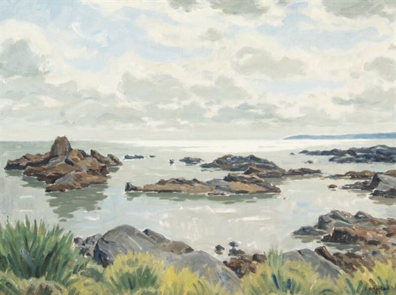 Scenery from Allinge-Sandvig, Bornholm by Einar Nielsen Korlind, 1952