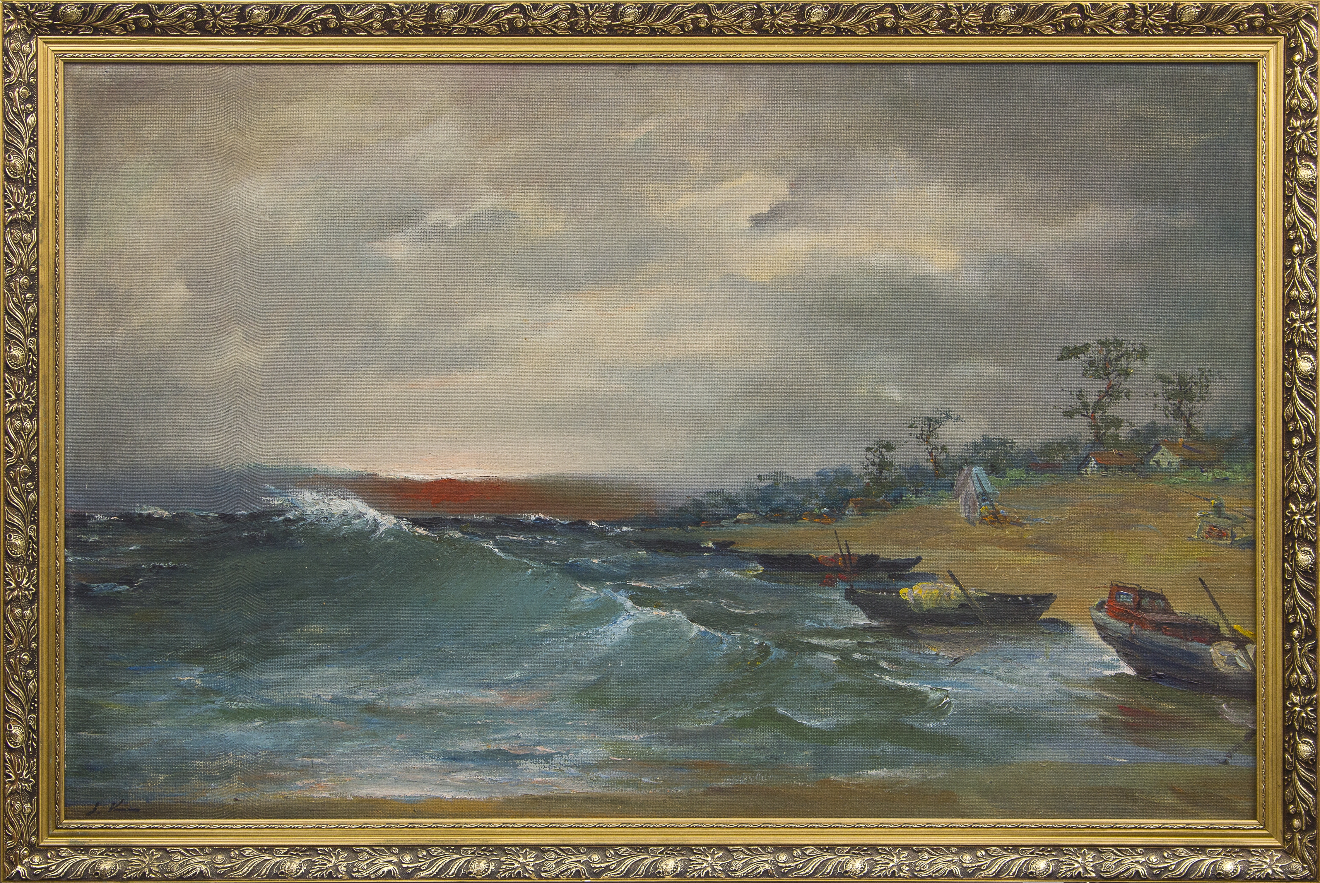 Artwork by Stanislavs Kreics, Coastal Wind, Made of Carton, oil