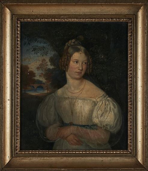 Portrait of a German Lady by Friedrich Preller the Elder, XIX