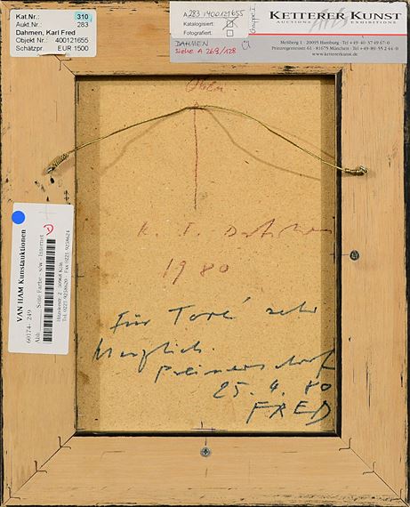 Ohne Titel by Karl Fred Dahmen, 1980