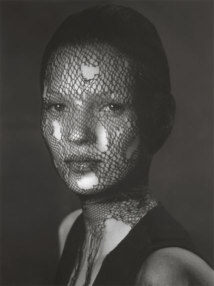 KATE MOSS IN TORN VEIL by Albert Watson, 1993