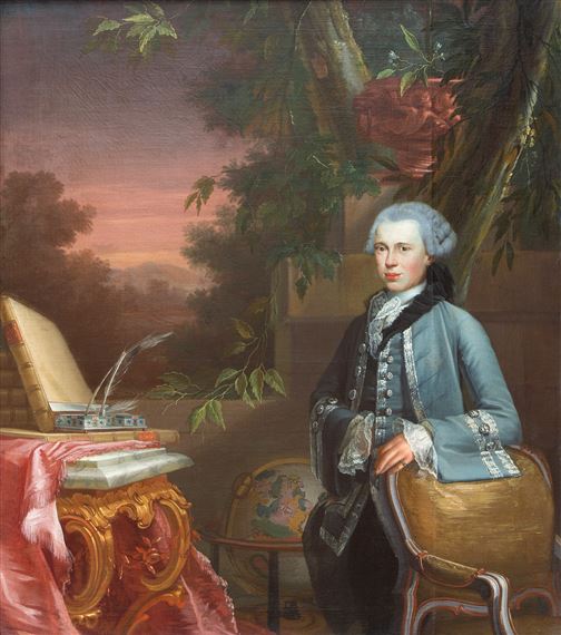 Dutch School 18thcentury A Scholar With His Writing Desk And