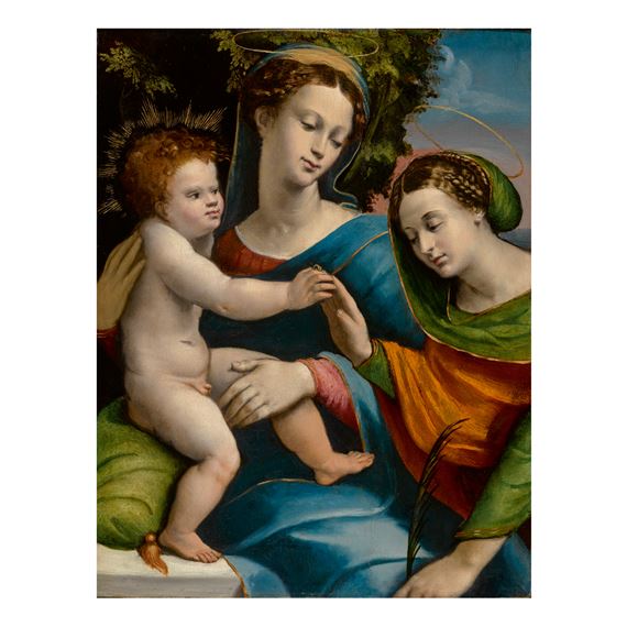 Battista Dossi | The Mystic Marriage of Saint Catherine of Alexandria ...