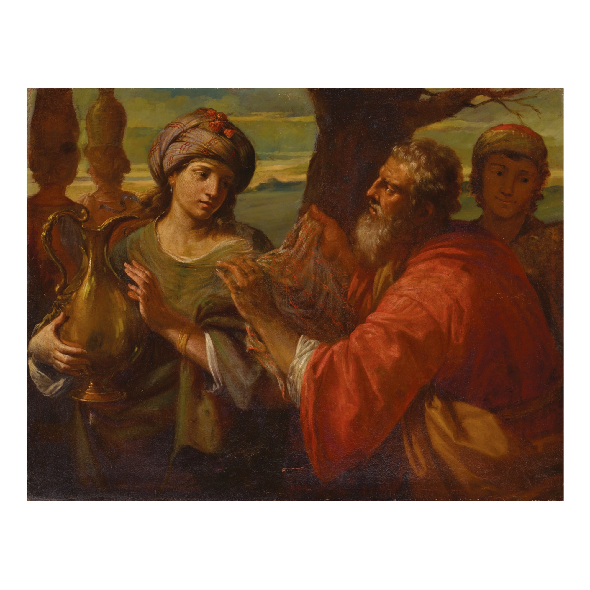Rebecca and Eliezer at the Well by Lorenzo Pasinelli