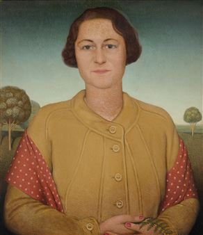 PORTRAIT OF MRS. DONALD MACMURRAY - Grant Wood