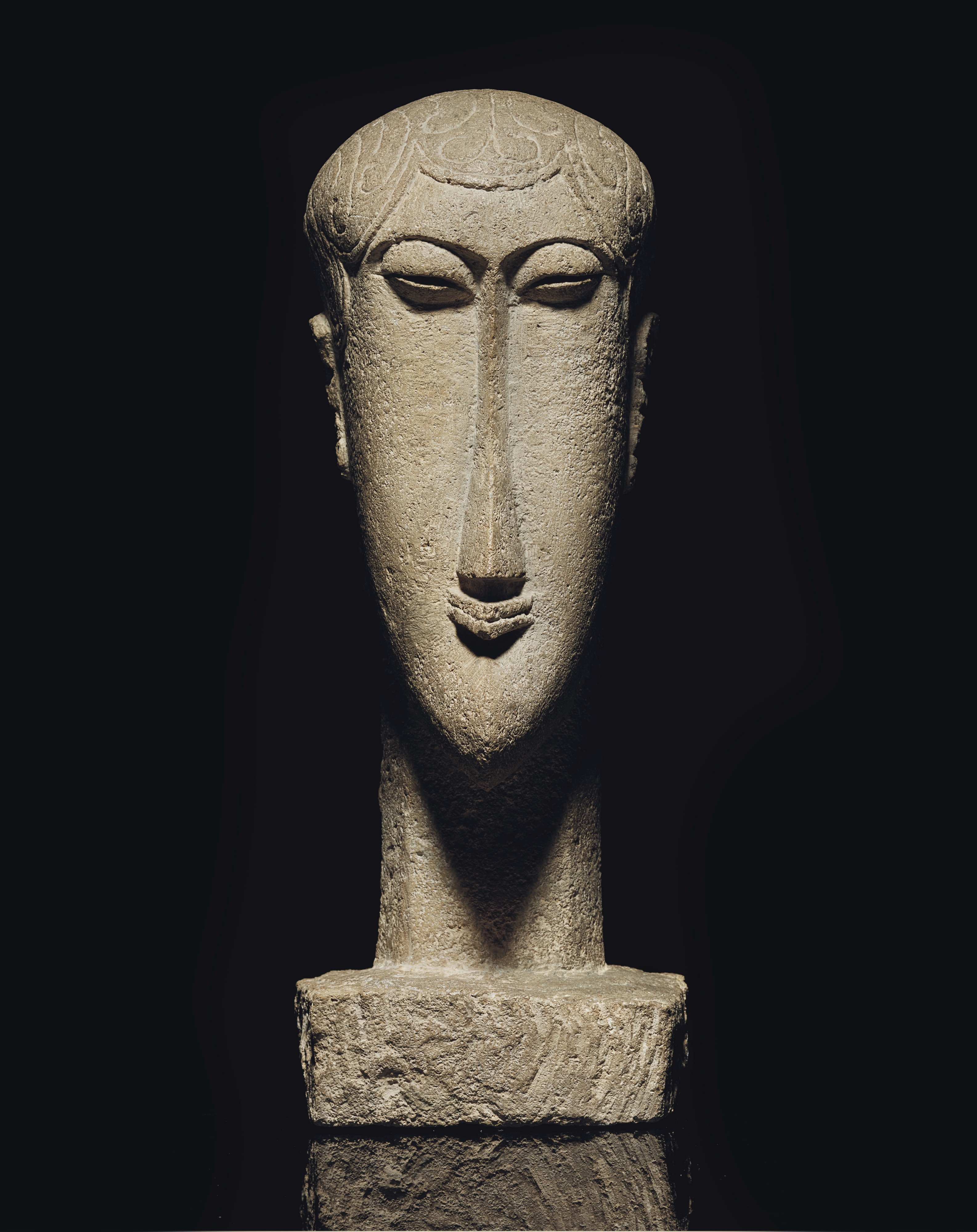 Artwork by Amedeo Modigliani, Tête, Made of limestone