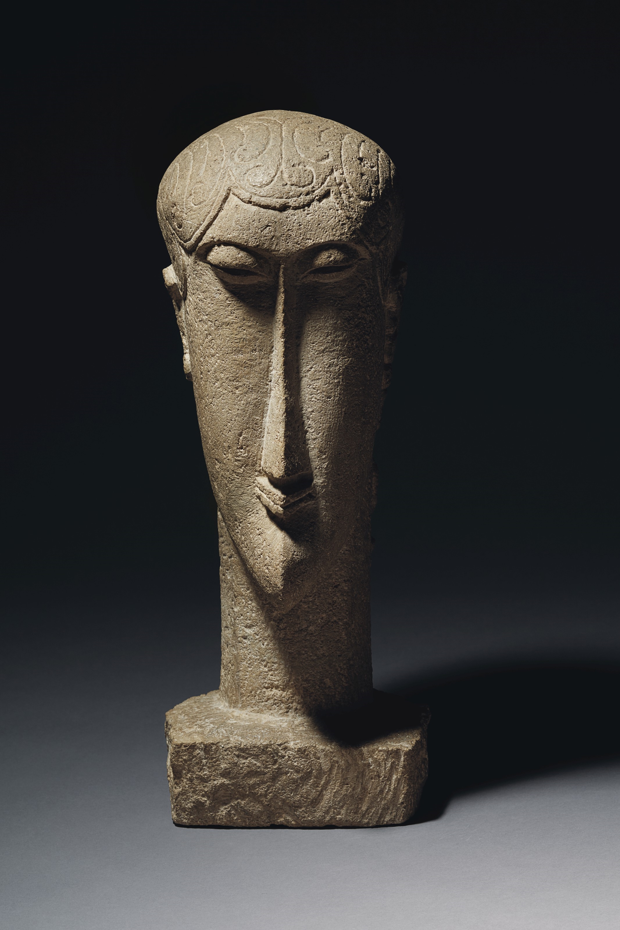 Artwork by Amedeo Modigliani, Tête, Made of limestone