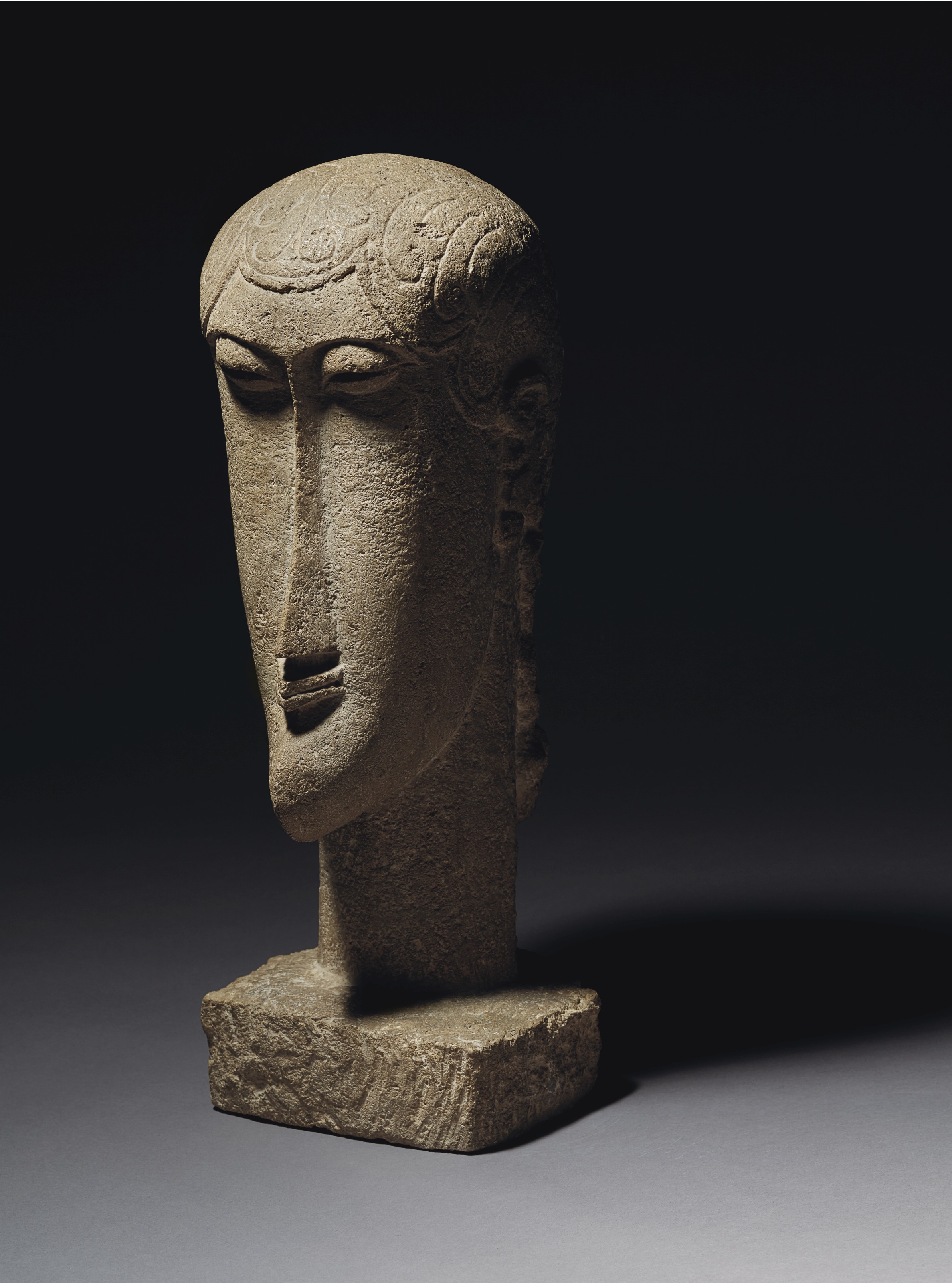 Artwork by Amedeo Modigliani, Tête, Made of limestone