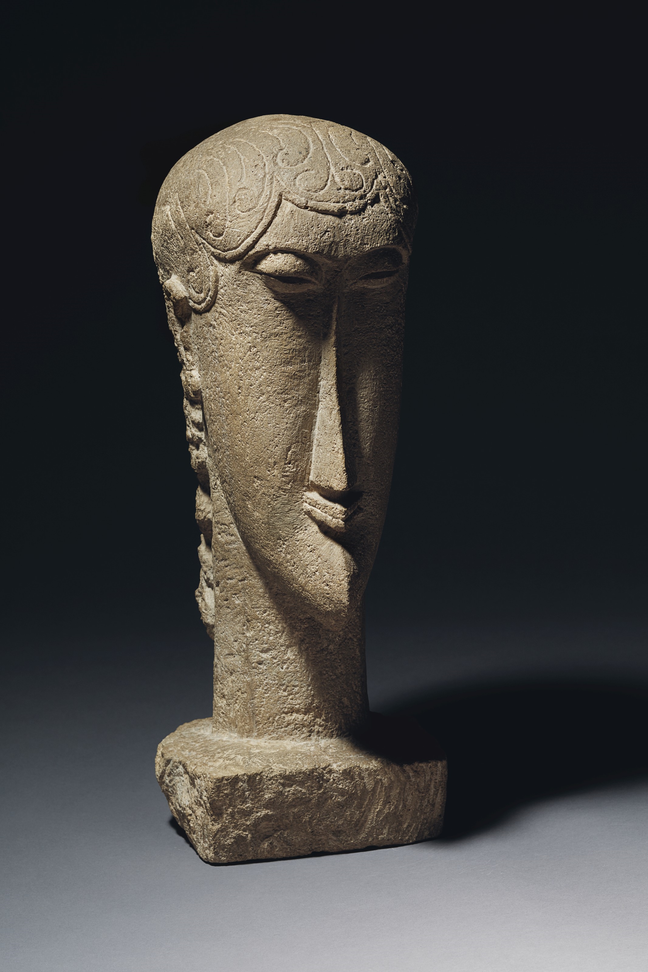 Artwork by Amedeo Modigliani, Tête, Made of limestone