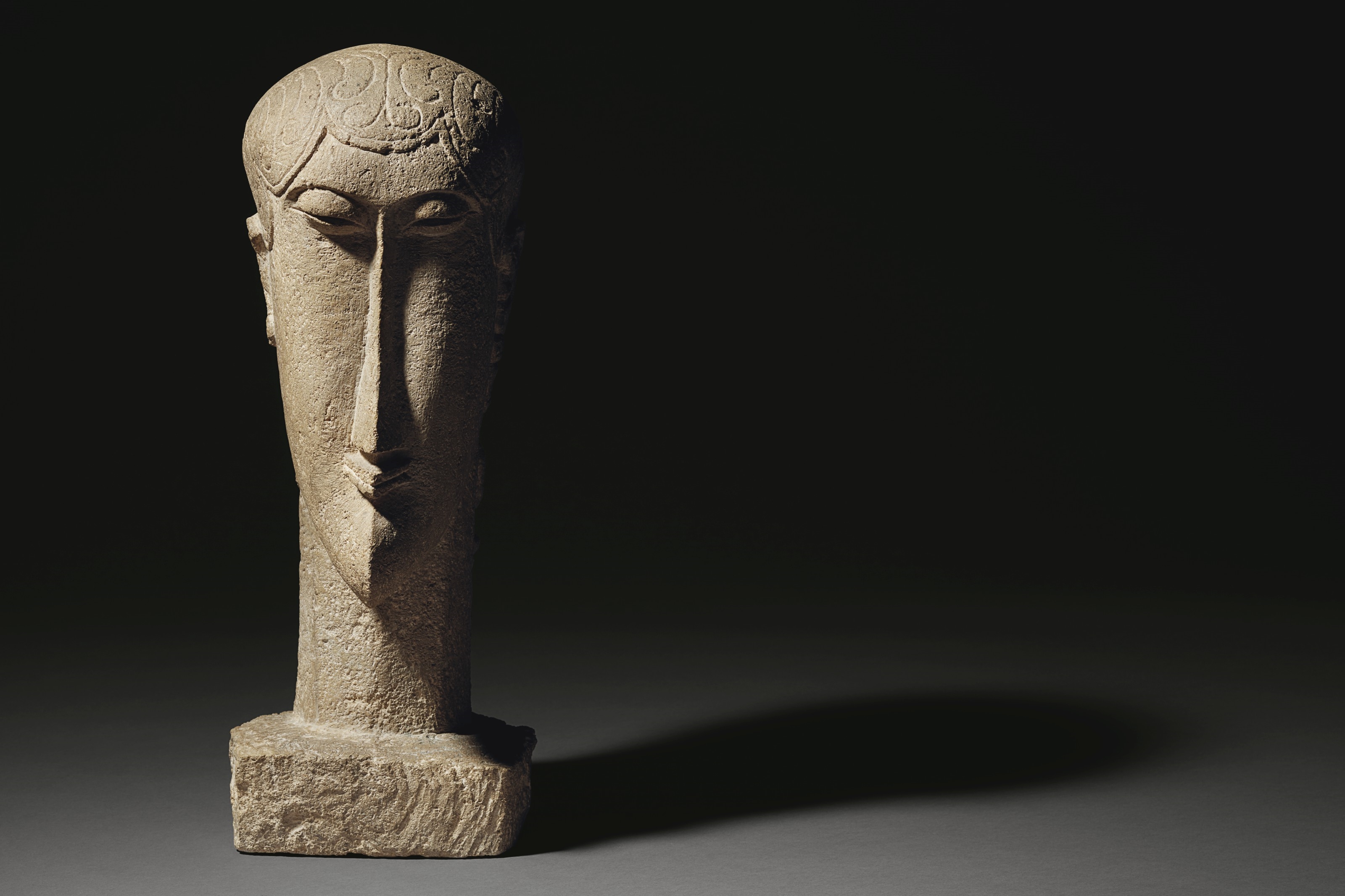 Artwork by Amedeo Modigliani, Tête, Made of limestone