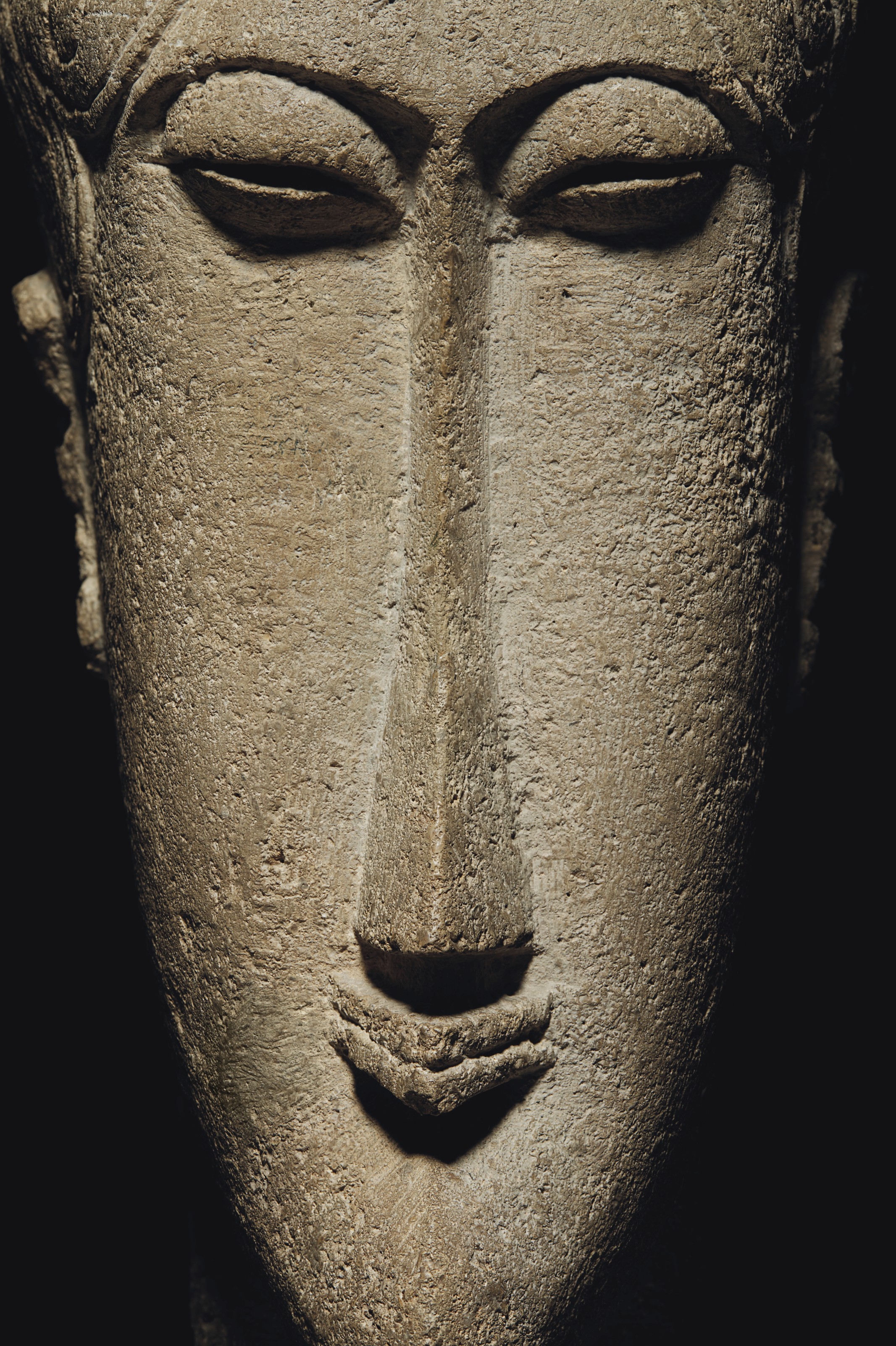 Artwork by Amedeo Modigliani, Tête, Made of limestone