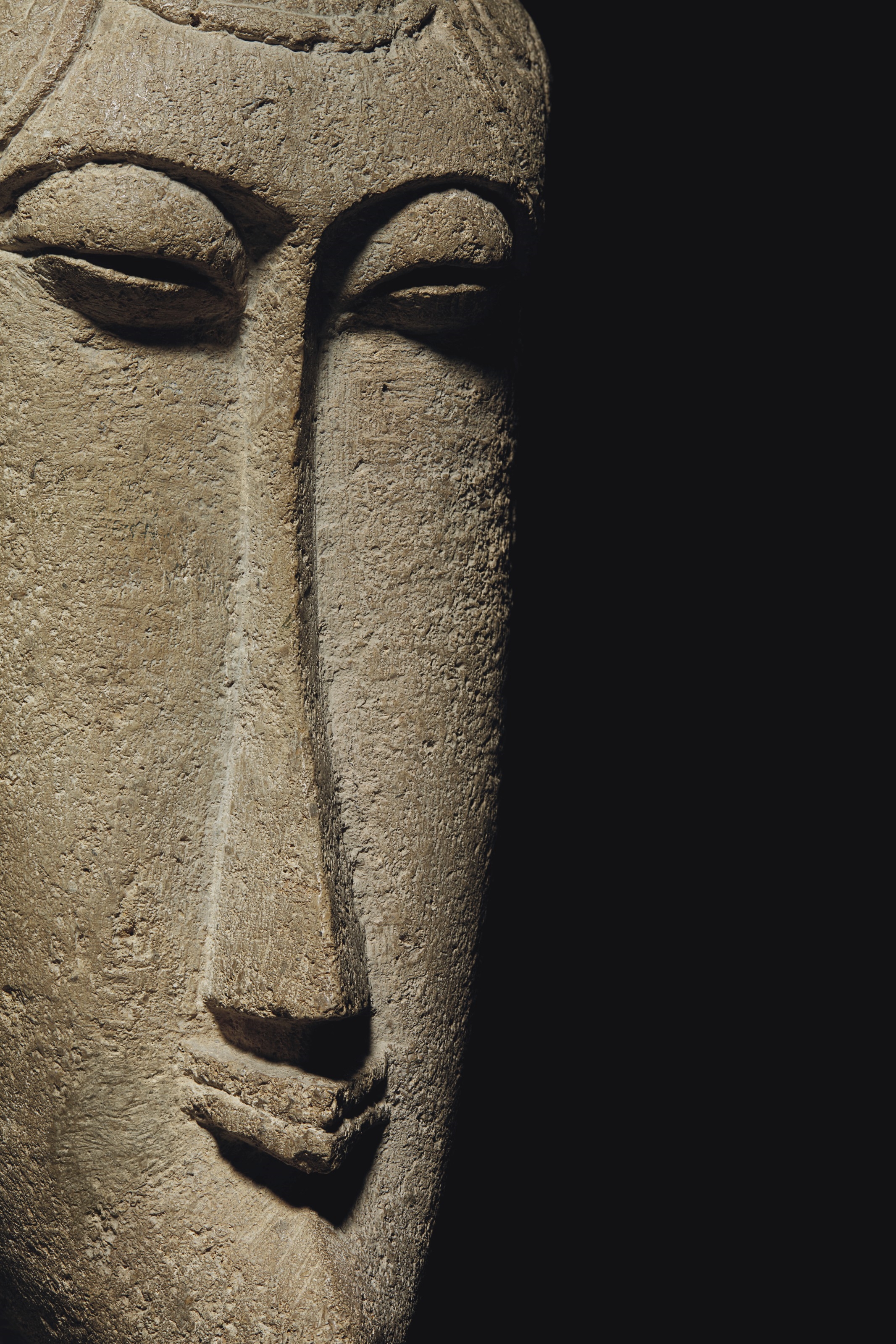 Artwork by Amedeo Modigliani, Tête, Made of limestone