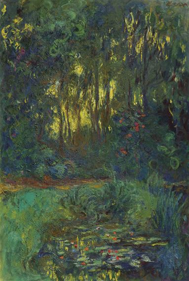 Coin du bassin aux nymphéas by Claude Monet, circa 1918-1919