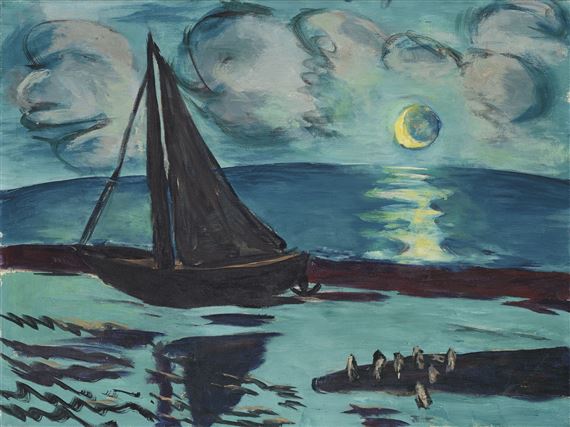 Mondnacht am Meer (grün) by Max Beckmann, 1938