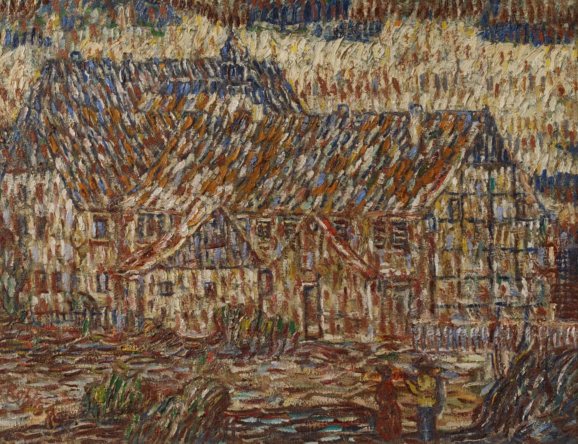 Artwork by Christian Rohlfs, Houses in Soest, Made of Oil on canvas