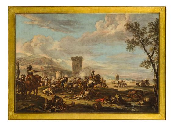 Paesaggi con accampamento (il pagamento dell'affitto) by Francesco Simonini