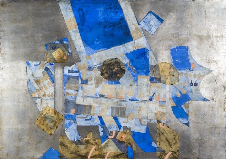 Artwork by Gustavo Foppiani, Nei pressi di Spina, Made of encaustic on board