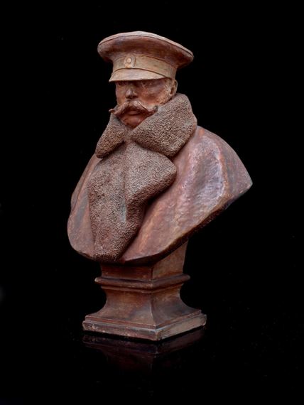 A terracotta bust of Emperor Alexander II by Romuald Giedroyć
