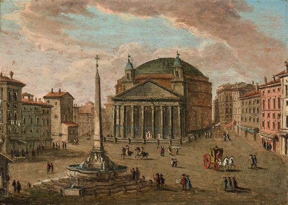 Giovanni Battista Busiri | Veduta di Piazza del Pantheon | MutualArt