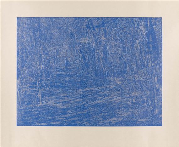 Bagatelle I - Forest Path (Lapis Lazuli Blue) by Franz Gertsch, 2002