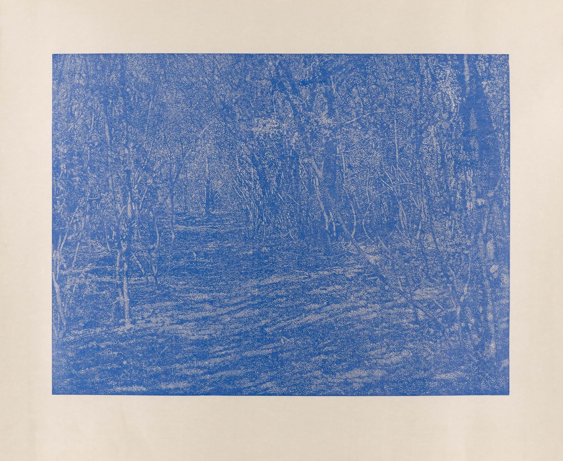 Bagatelle I - Forest Path (Lapis Lazuli Blue) by Franz Gertsch, 2002