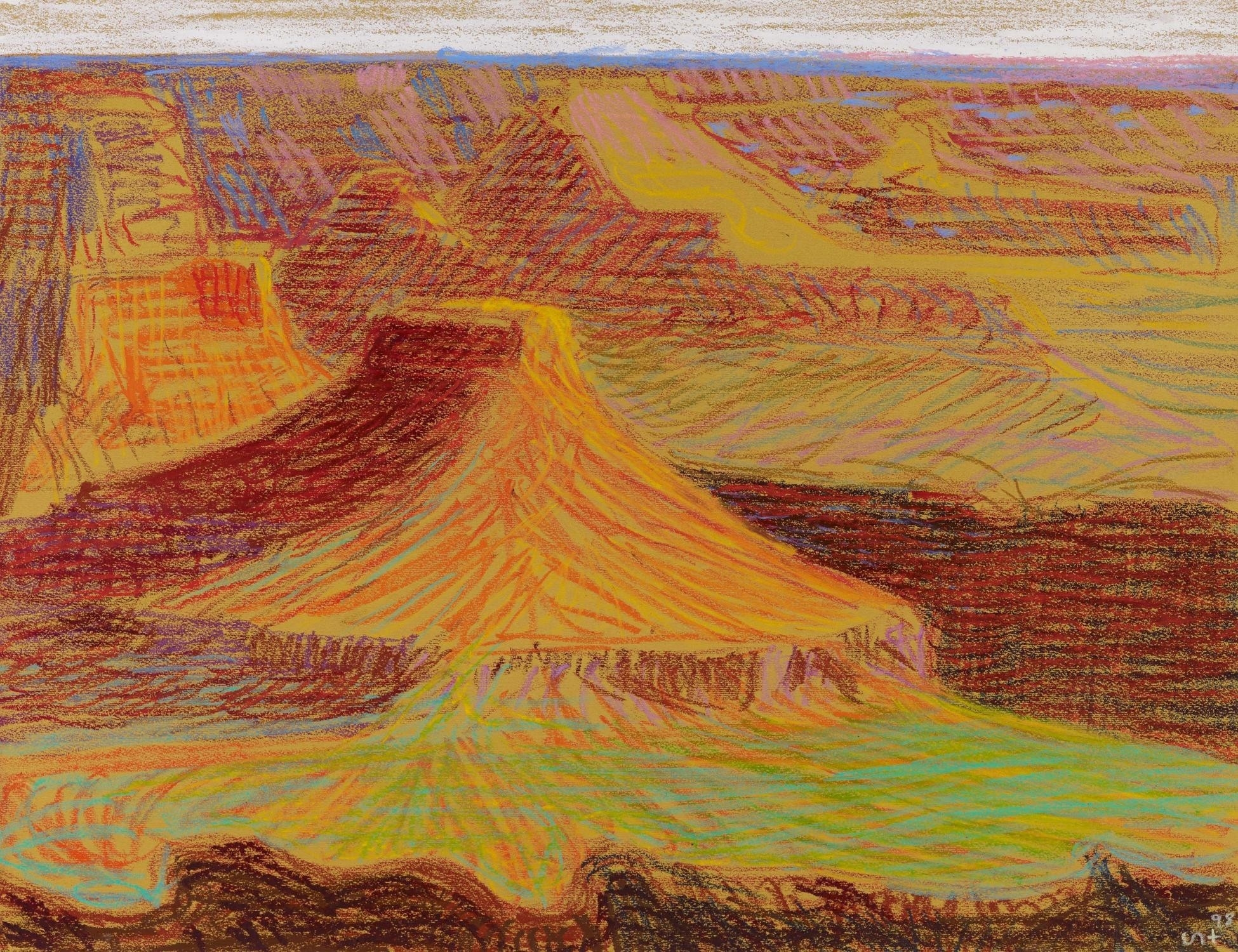 Study for a Closer Grand Canyon VII, Cheops Pyramid by David Hockney, 1998
