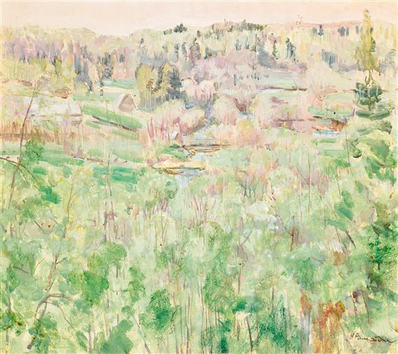 Spring by Nikolai Mikhailovich Romadin