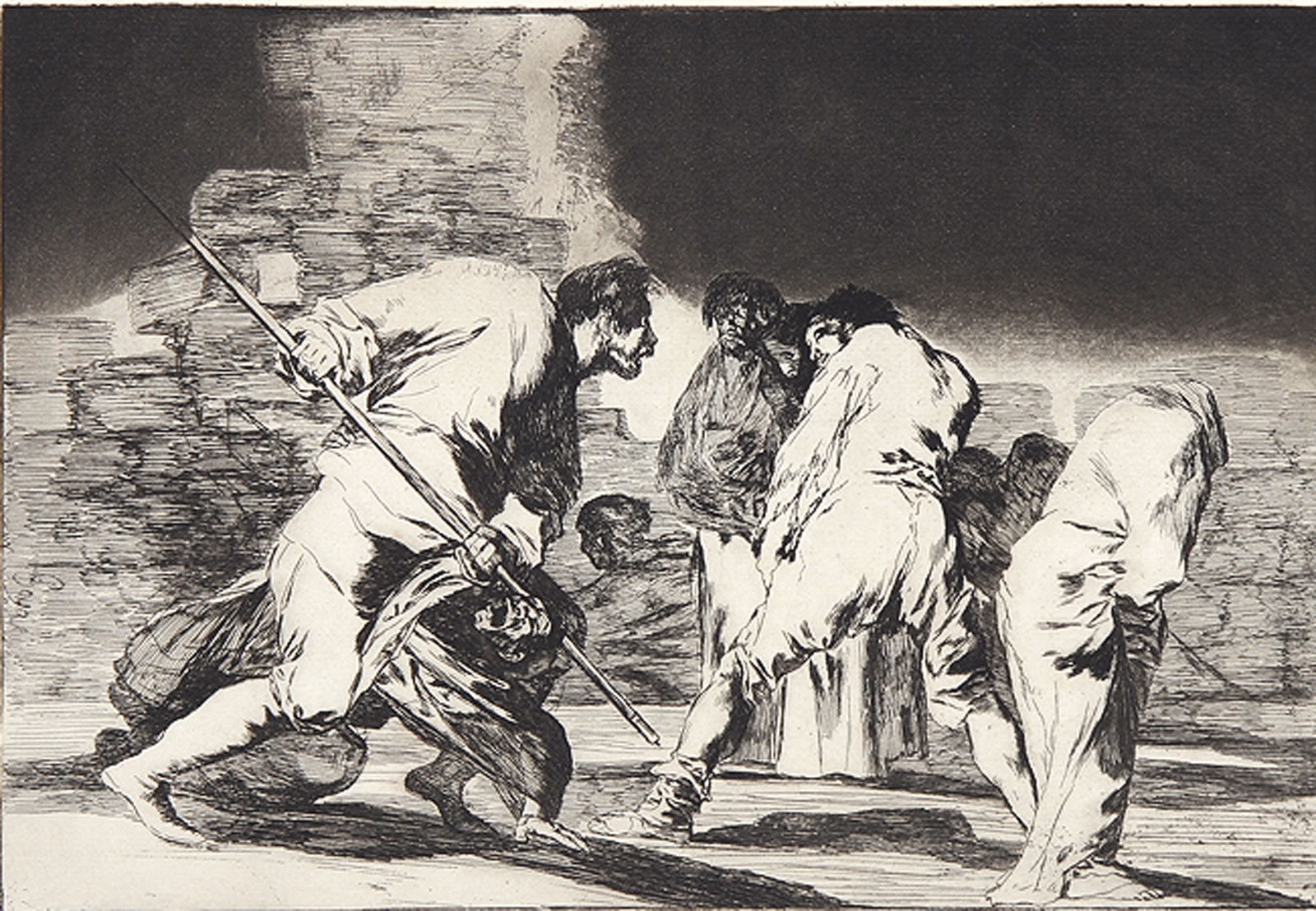 Disparate furioso. Wütende Torheit. Planche 6 aus „Los Proverbios“ by Francisco José de Goya y Lucientes, circa 1815-1824