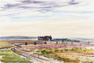 Landscape in the vicinity of Libčany by Vojtěch Sedláček, 1939