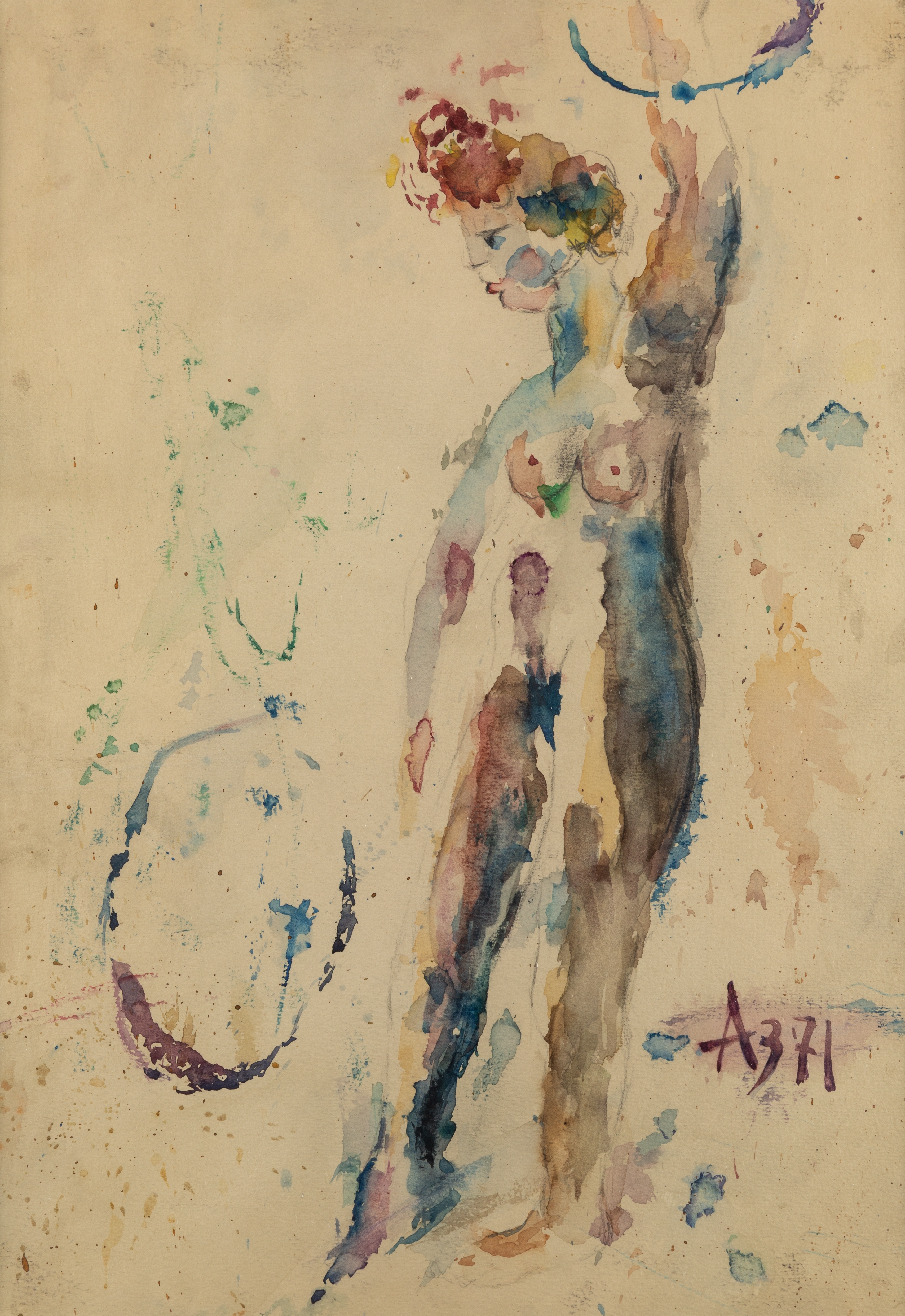 Nude by Anatoly Zverev, 1971