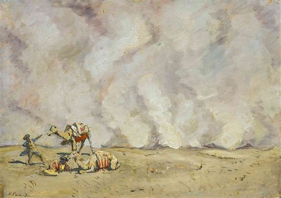 Dust storm by Nikolai Mikhailovich Romadin, 1950s