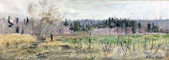 Spring in Subbotino by Nikolai Mikhailovich Romadin, 1962