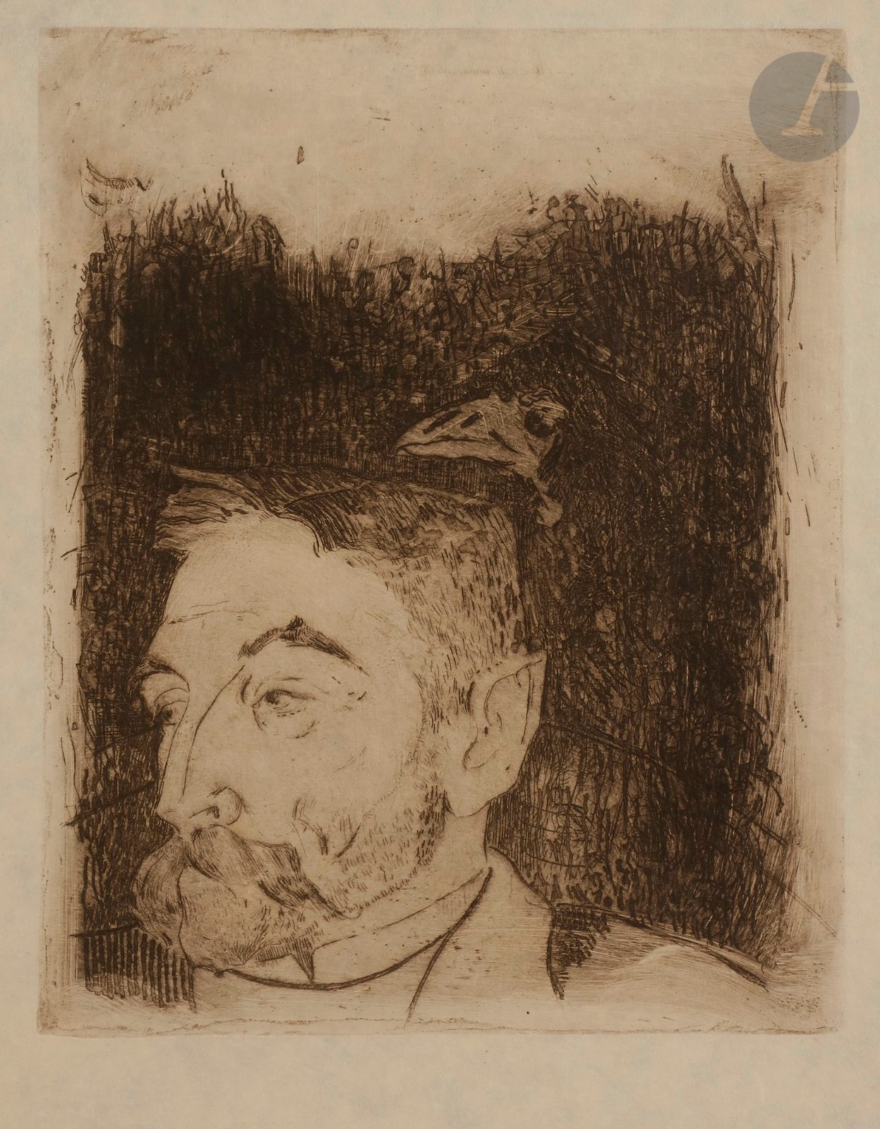 Paul Gauguin | Portrait de Stéphane Mallarmé. (1891) | MutualArt