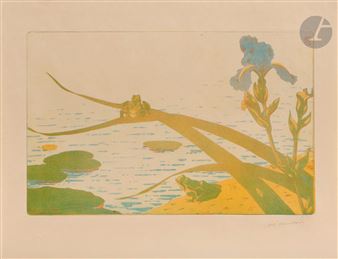 Grenouilles et iris Picture