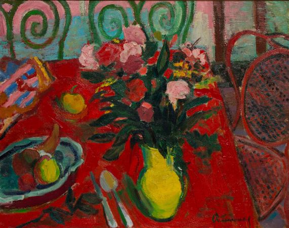 Roger Marcel Limouse | Nature morte au vase de fleurs | MutualArt