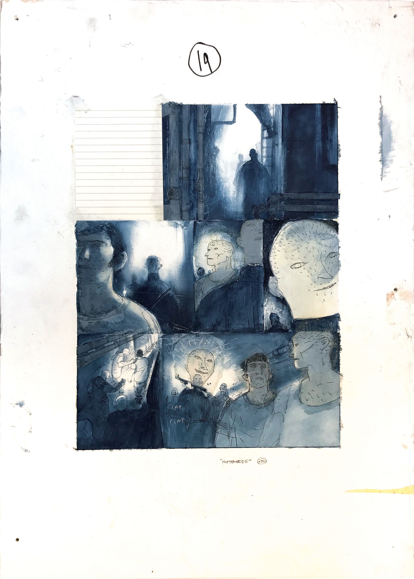 Artwork by Gian Alfonso Pacinotti, Muttererde, Made of Mixed technique and collage on plastered cardboard