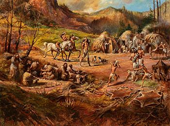 Apache Village at Peace by William Harry Ahrendt