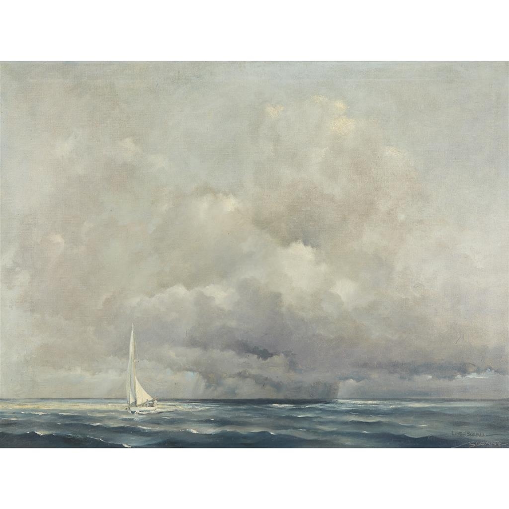 Artwork by Eric Sloane, LINE SQUALL, Made of oil on canvas