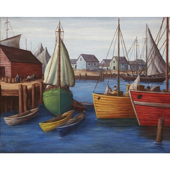 DOCK SCENE, GLOUCESTER by Paul Raphael Meltsner