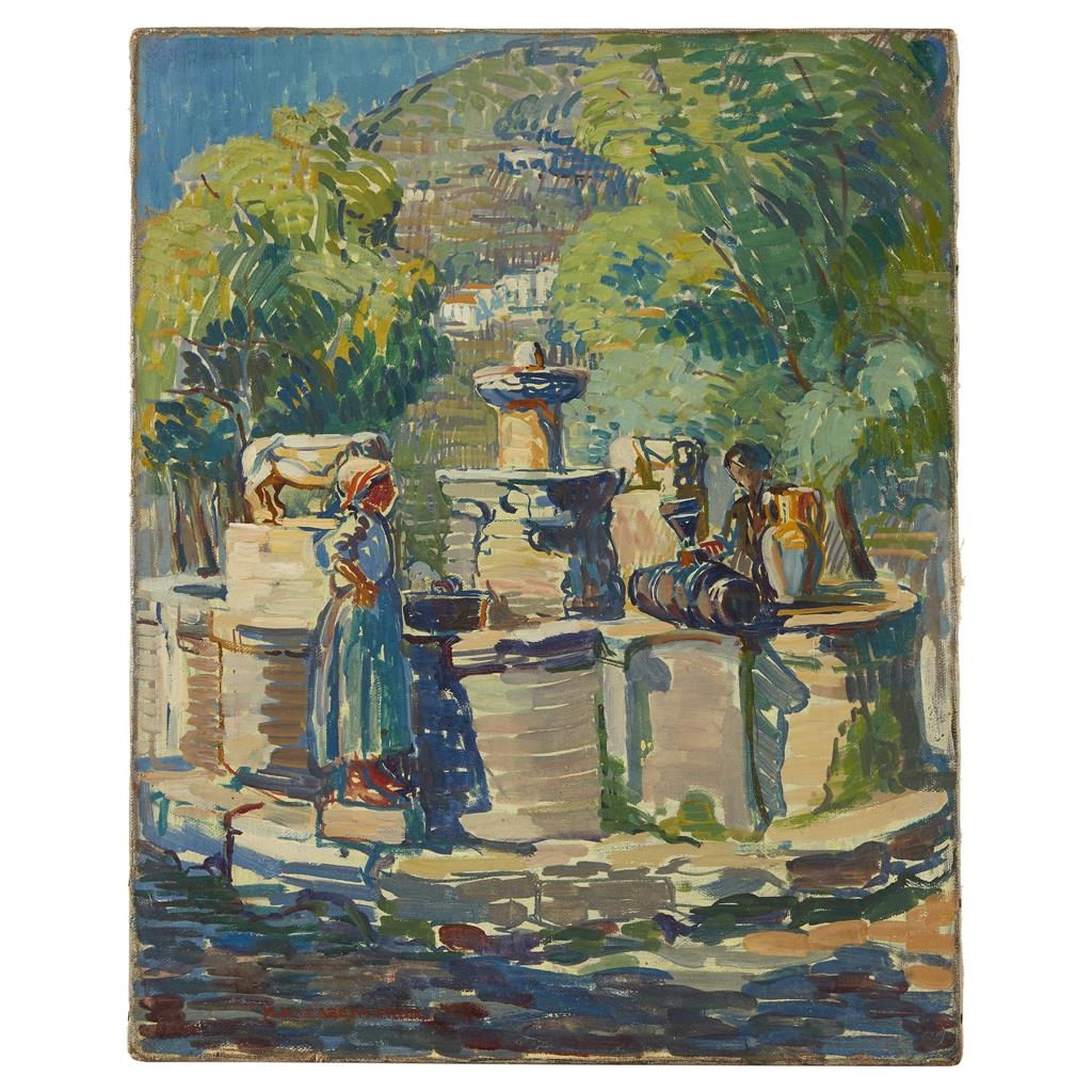Mary Elizabeth Price WOMEN AT THE FOUNTAIN (1920) MutualArt