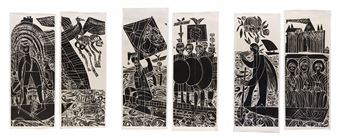 Six works: Die Lorelei. Die Legion. CCA. Aus: Der Rhein - HAP  Grieshaber