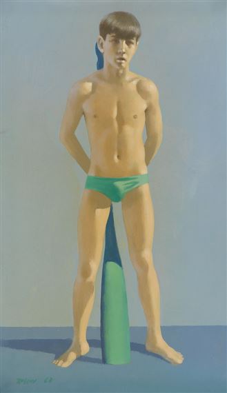 Standing Male Youth with an Oar by Robert R. Bliss, 1968
