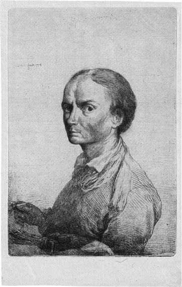 Selbstbildnis des Künstlers mit Palette by Jean-Pierre Norblin de La Gourdaine, 1778