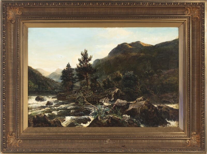 Artwork by Robert Scott Temple, Scene from the Highland, Made of Oil on canvas