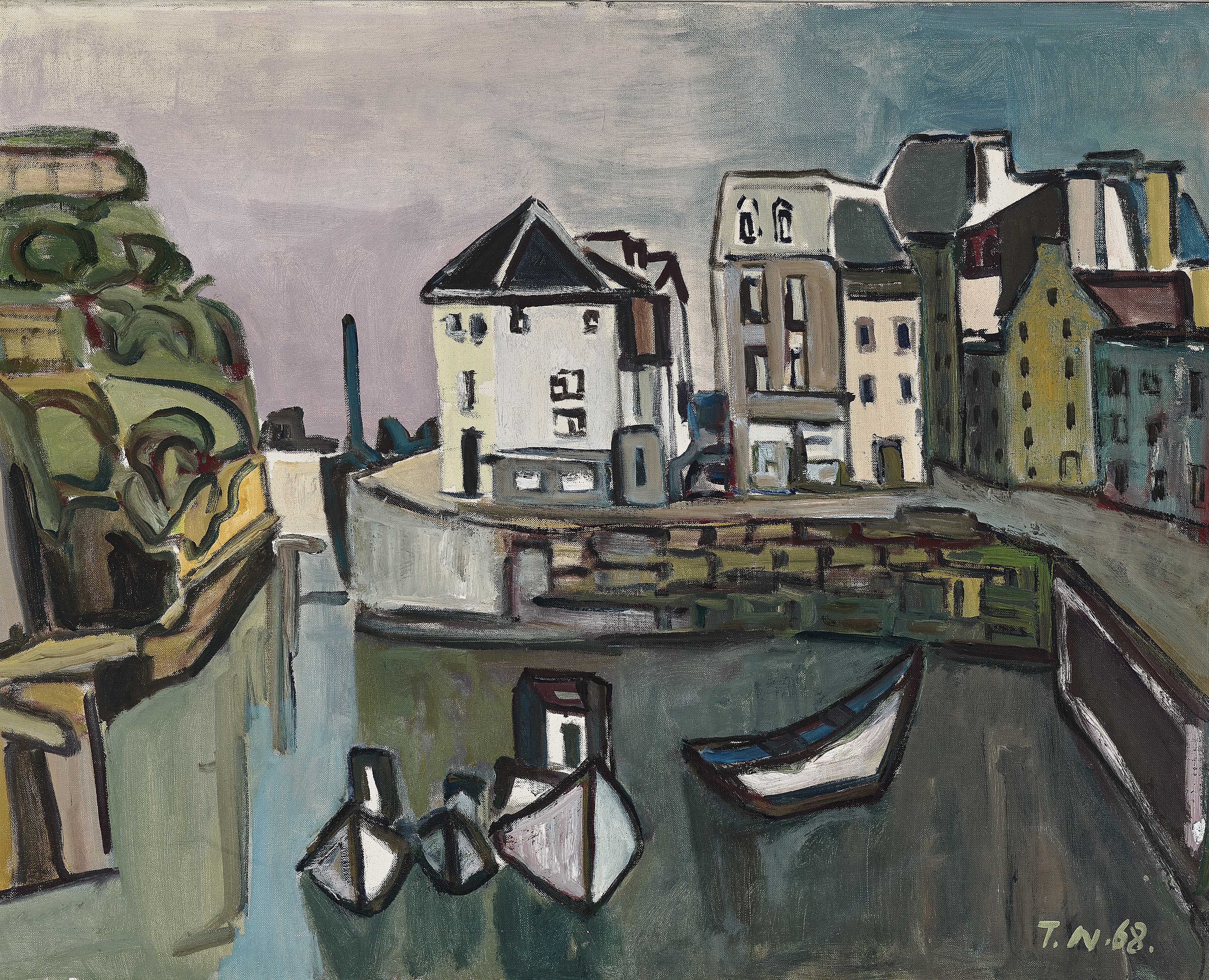 Artwork by Thomas Niederreuther, The Cool Harbour (Le Palais Bretagne), Made of Oil on canvas
