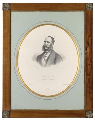 Artwork by Joseph Bauer, Kaiser Franz Joseph I. von Österreich, Made of Lithograph